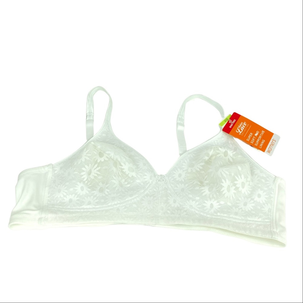 Warner's Daisy Lace Wireless Bra 2009 NWT